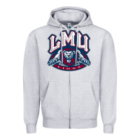 Heather Grey lmu education Zipper Hoodie - linhVisuals