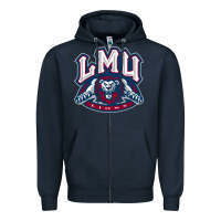 Navy lmu education Zipper Hoodie - linhVisuals