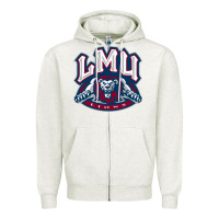 Oatmeal Heather lmu education Zipper Hoodie - linhVisuals