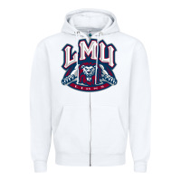 White lmu education Zipper Hoodie - linhVisuals