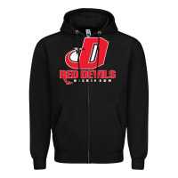 Black red de dickinson college vectorized Zipper Hoodie - linhVisuals