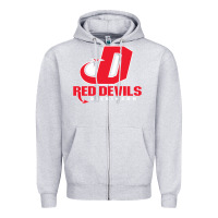 Heather Grey red de dickinson college vectorized Zipper Hoodie - linhVisuals