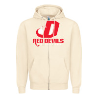 Red De Dickinson College Vectorized Zipper Hoodie | Teevron