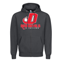 Smoke red de dickinson college vectorized Zipper Hoodie - linhVisuals