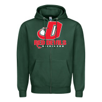 Sports Green red de dickinson college vectorized Zipper Hoodie - linhVisuals