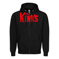 Black The Kinks Zipper Hoodie - linhVisuals