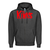 Charcoal Heather The Kinks Zipper Hoodie - linhVisuals