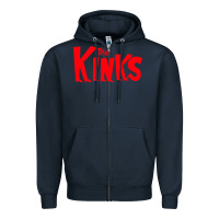 Navy The Kinks Zipper Hoodie - linhVisuals
