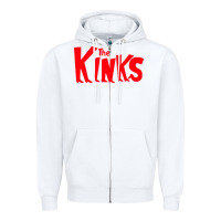 White The Kinks Zipper Hoodie - linhVisuals