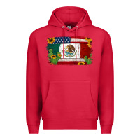 Cardinal mexican american flag background Premium Hoodie - Jasminsmagicworld