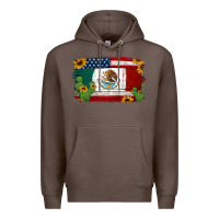 Coffee mexican american flag background Premium Hoodie - Jasminsmagicworld