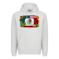 Dove Grey mexican american flag background Premium Hoodie - Jasminsmagicworld