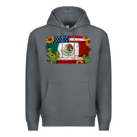 Rock mexican american flag background Premium Hoodie - Jasminsmagicworld