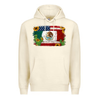 Sandshell mexican american flag background Premium Hoodie - Jasminsmagicworld