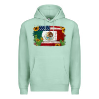 Seafoam mexican american flag background Premium Hoodie - Jasminsmagicworld
