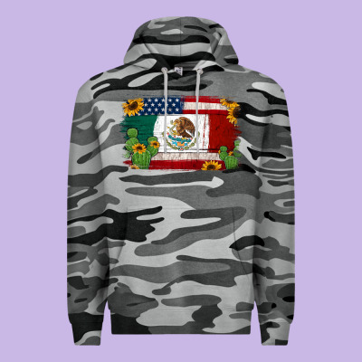 Mexican American Flag Background Premium Hoodie Designed By Jasminsmagicworld