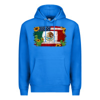 True Royal mexican american flag background Premium Hoodie - Jasminsmagicworld
