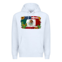 White mexican american flag background Premium Hoodie - Jasminsmagicworld