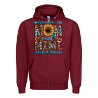 Burgundy god gifted me two titles mom and mimi  and i rock them both Zipper Hoodie - JahusDesignShop