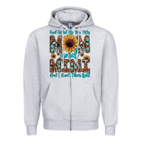 Heather Grey god gifted me two titles mom and mimi  and i rock them both Zipper Hoodie - JahusDesignShop