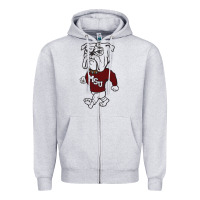 Heather Grey mississipp state shirt Zipper Hoodie - linhVisuals