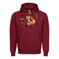 Burgundy calvin Zipper Hoodie - linhVisuals