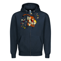 Navy calvin Zipper Hoodie - linhVisuals