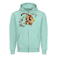 Seafoam calvin Zipper Hoodie - linhVisuals