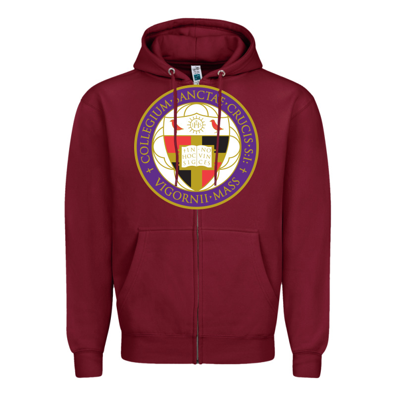 College Of The Holy Cross Zipper Hoodie by linhVisuals | Teevron
