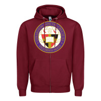 Burgundy college of the holy cross Zipper Hoodie - linhVisuals