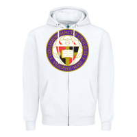 White college of the holy cross Zipper Hoodie - linhVisuals