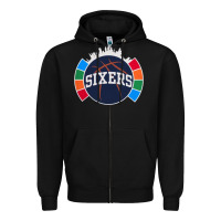 Black sixers basketball Zipper Hoodie - linhVisuals