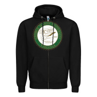 Black george mason university Zipper Hoodie - linhVisuals