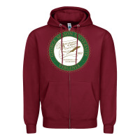 Burgundy george mason university Zipper Hoodie - linhVisuals