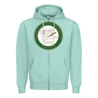 Seafoam george mason university Zipper Hoodie - linhVisuals
