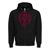Black f0rdham university Zipper Hoodie - linhVisuals