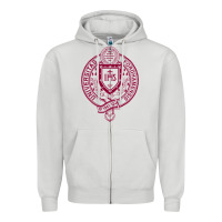 Dove Grey f0rdham university Zipper Hoodie - linhVisuals
