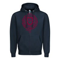 Navy f0rdham university Zipper Hoodie - linhVisuals