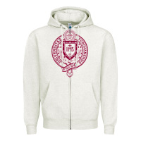 Oatmeal Heather f0rdham university Zipper Hoodie - linhVisuals