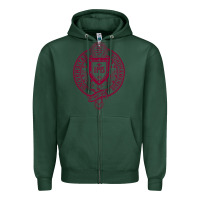 Sports Green f0rdham university Zipper Hoodie - linhVisuals