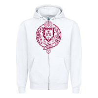 White f0rdham university Zipper Hoodie - linhVisuals