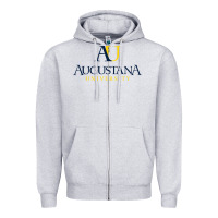 Heather Grey Augustana university, Apparel Zipper Hoodie - linhVisuals