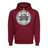 Burgundy southern methodist university Zipper Hoodie - linhVisuals