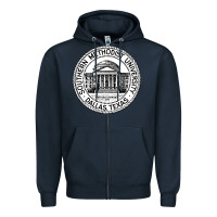 Navy southern methodist university Zipper Hoodie - linhVisuals