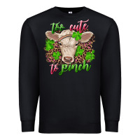 Black too cute to pinch charolais calf Premium Sweatshirt - RanaPortraitStore