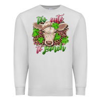 Dove Grey too cute to pinch charolais calf Premium Sweatshirt - RanaPortraitStore