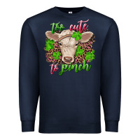 Navy too cute to pinch charolais calf Premium Sweatshirt - RanaPortraitStore