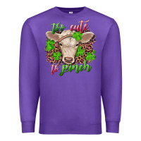 Purple too cute to pinch charolais calf Premium Sweatshirt - RanaPortraitStore