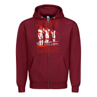 Burgundy ja'marr chase Zipper Hoodie - linhVisuals