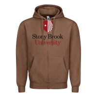 Chestnut stony brook university Zipper Hoodie - linhVisuals